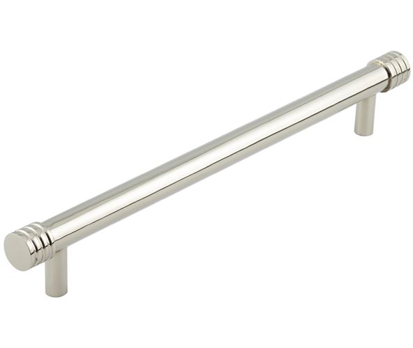 Frelan Hardware Hoxton Sturt Cabinet Pull Handle With Grooved Detail (224mm c/c), Polished Nickel – HOX460PN