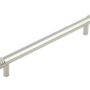 Frelan Hardware Hoxton Sturt Cabinet Pull Handle With Grooved Detail (224mm c/c), Polished Nickel – HOX460PN