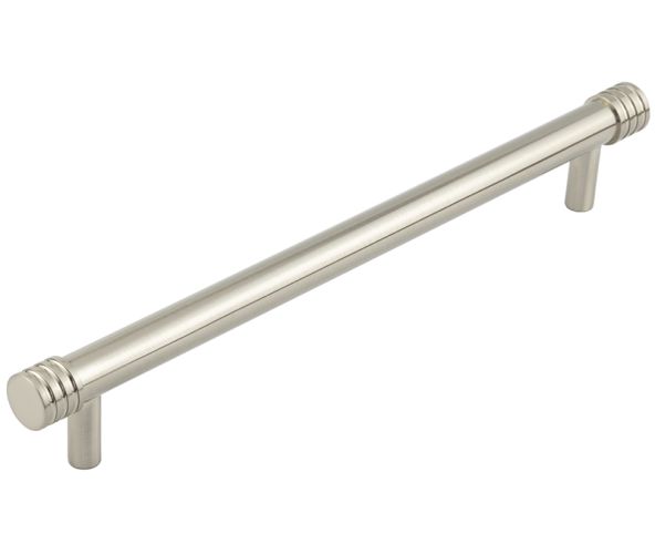 Frelan Hardware Hoxton Sturt Cabinet Pull Handle With Grooved Detail (224mm c/c), Satin Nickel – HOX460SN