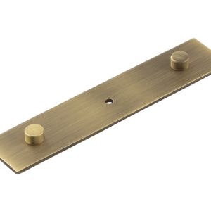 Frelan Hardware Hoxton Fanshaw Backplate For Cupboard Door Knobs (96mm c/c), Antique Brass – HOX5090AB