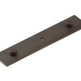 Frelan Hardware Hoxton Fanshaw Backplate For Cupboard Door Knobs (96mm c/c), Dark Bronze - HOX5090DB