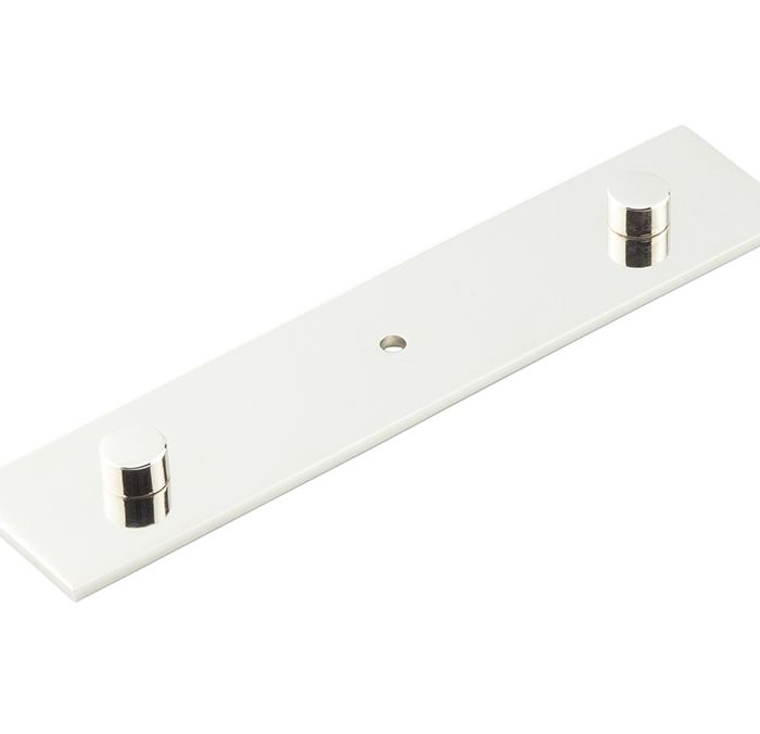 Frelan Hardware Hoxton Fanshaw Backplate For Cupboard Door Knobs (96mm c/c), Polished Nickel – HOX5090PN