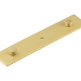 Frelan Hardware Hoxton Fanshaw Backplate For Cupboard Door Knobs (96mm c/c), Satin Brass - HOX5090SB