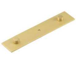 Frelan Hardware Hoxton Fanshaw Backplate For Cupboard Door Knobs (96mm c/c), Satin Brass - HOX5090SB