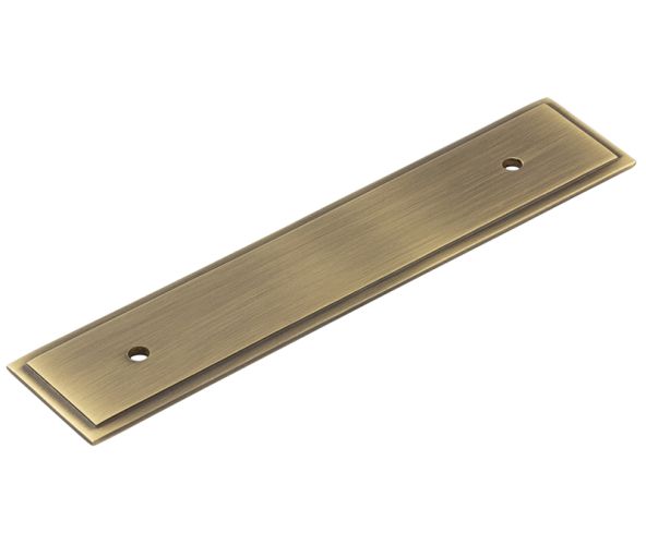 Frelan Hardware Hoxton Rushton Stepped Backplate For Cabinet Pull Handle (96mm), Antique Brass – HOX6050AB