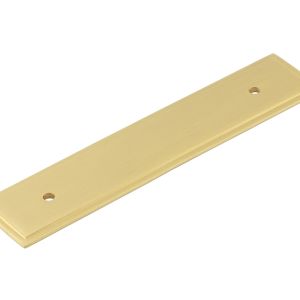 Frelan Hardware Hoxton Rushton Stepped Backplate For Cabinet Pull Handle (96mm), Satin Brass – HOX6050SB