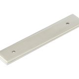 Frelan Hardware Hoxton Rushton Stepped Backplate For Cabinet Pull Handle (96mm), Satin Nickel - HOX6050SN