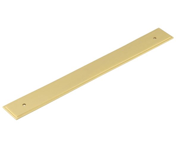 Frelan Hardware Hoxton Rushton Stepped Backplate For Cabinet Pull Handle (224mm c/c), Satin Brass – HOX6060SB