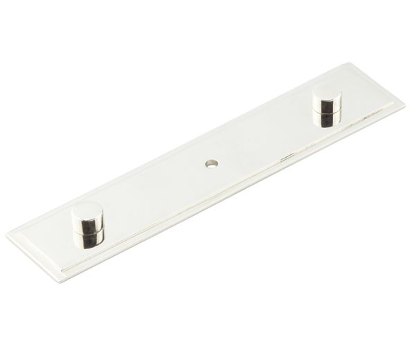 Frelan Hardware Hoxton Rushton Stepped Backplate For Cupboard Door Knobs (96mm c/c), Polished Nickel – HOX6090PN