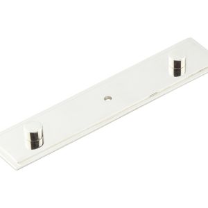 Frelan Hardware Hoxton Rushton Stepped Backplate For Cupboard Door Knobs (96mm c/c), Polished Nickel – HOX6090PN