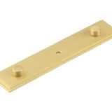 Frelan Hardware Hoxton Rushton Stepped Backplate For Cupboard Door Knobs (96mm c/c), Satin Brass - HOX6090SB