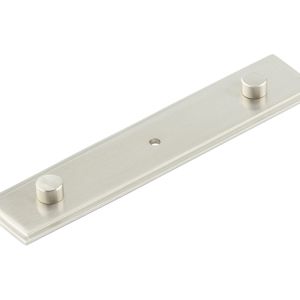 Frelan Hardware Hoxton Stepped Rushton Backplate For Cupboard Door Knobs (96mm c/c), Satin Nickel – HOX6090SN