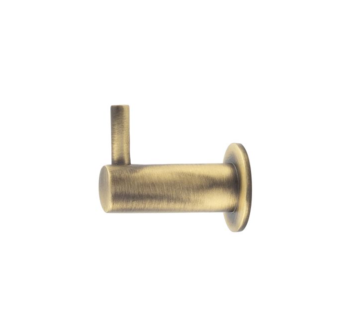 Frelan Hardware Hoxton Vestry Cupboard Hook With Rose – 37mm Projection – Antique Brass