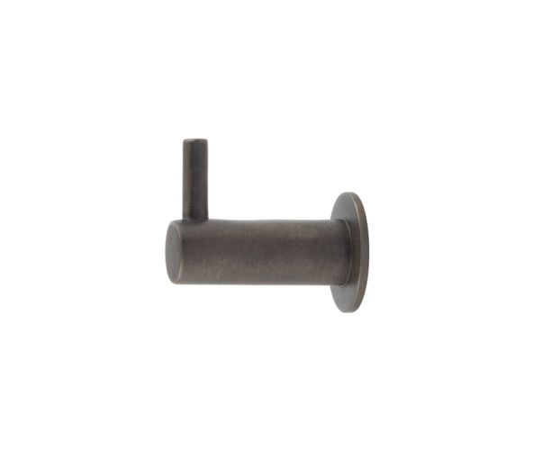Frelan Hardware Hoxton Vestry Cupboard Hook With Rose (37mm Projection), Dark Bronze – HOX665DB