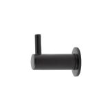 Frelan Hardware Hoxton Vestry Cupboard Hook With Rose (37mm Projection), Matt Black - HOX665MB