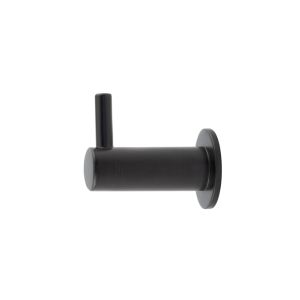 Frelan Hardware Hoxton Vestry Cupboard Hook With Rose (37mm Projection), Matt Black – HOX665MB