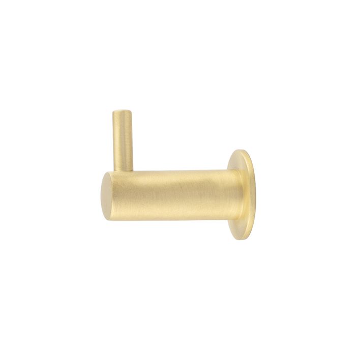 Frelan Hardware Hoxton Vestry Cupboard Hook With Rose (37mm Projection), Satin Brass – HOX665SB