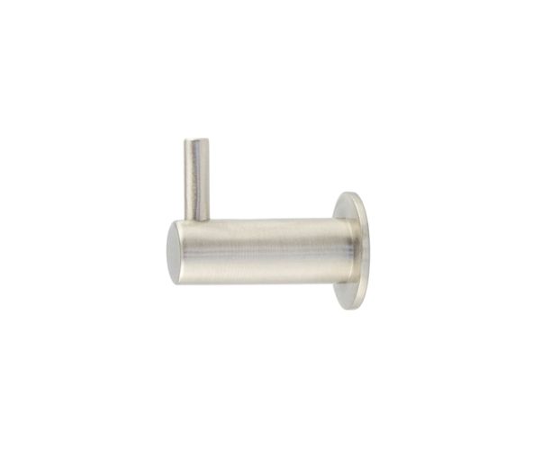 Frelan Hardware Hoxton Vestry Cupboard Hook With Rose (37mm Projection), Satin Nickel – HOX665SN