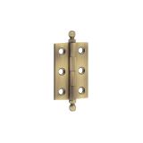 Frelan Hardware Hoxton 2 Inch Finial Cabinet Hinges, Antique Brass - HOX800AB (sold in pairs)