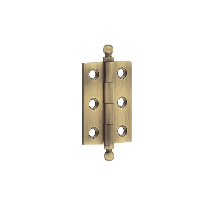 Frelan Hardware Hoxton 2 Inch Finial Cabinet Hinges, Antique Brass – HOX800AB (sold in pairs)