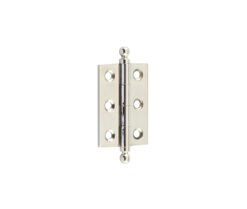 Frelan Hardware Hoxton 2 Inch Finial Cabinet Hinges, Polished Nickel - HOX800PN (sold in pairs)