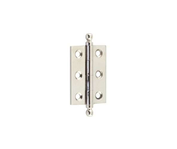 Frelan Hardware Hoxton 2 Inch Finial Cabinet Hinges, Polished Nickel – HOX800PN (sold in pairs)
