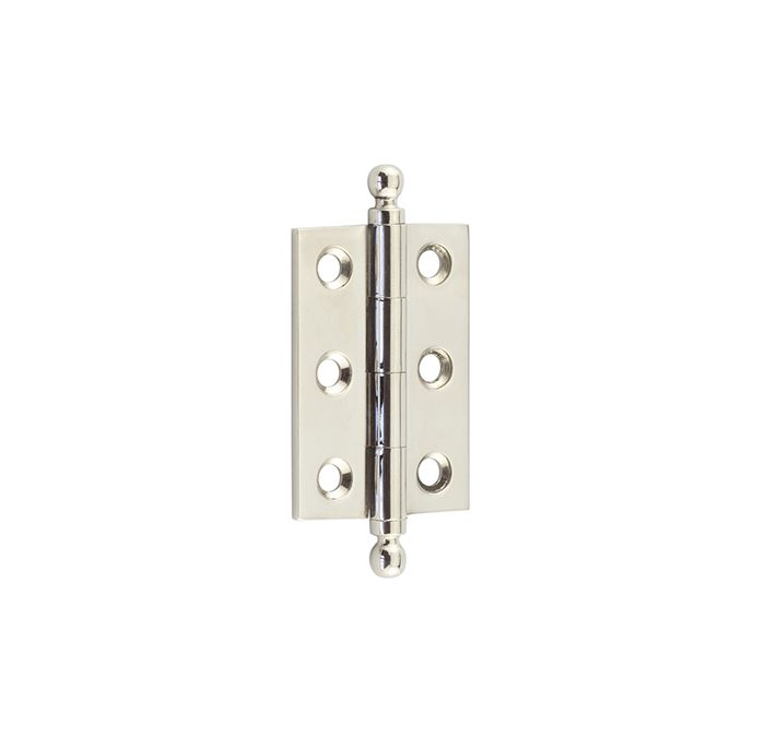 Frelan Hardware Hoxton 2 Inch Finial Cabinet Hinges, Polished Nickel – HOX800PN (sold in pairs)