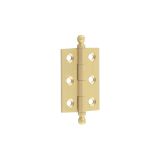 Frelan Hardware Hoxton 2 Inch Finial Cabinet Hinges, Satin Brass - HOX800SB (sold in pairs)