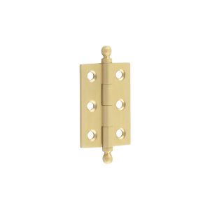 Frelan Hardware Hoxton 2 Inch Finial Cabinet Hinges, Satin Brass – HOX800SB (sold in pairs)