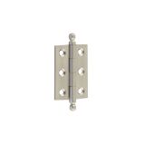 Frelan Hardware Hoxton 2 Inch Finial Cabinet Hinges, Satin Nickel - HOX800SN (sold in pairs)