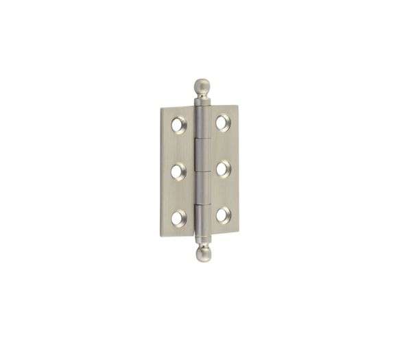 Frelan Hardware Hoxton 2 Inch Finial Cabinet Hinges, Satin Nickel – HOX800SN (sold in pairs)