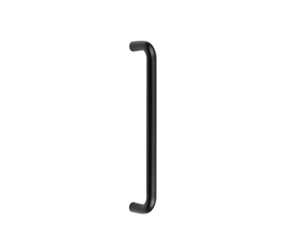 Frelan Hardware D Shaped Pull Handles (19mm Bar Diameter) Bolt Through Fixing, Matt Black – JMB119C