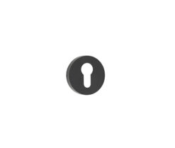 Frelan Hardware Euro Profile Escutcheon, Matt Black - JMB18