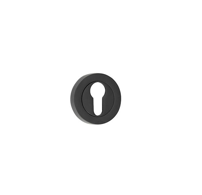 Frelan Hardware Euro Profile Escutcheon, Matt Black – JMB503E