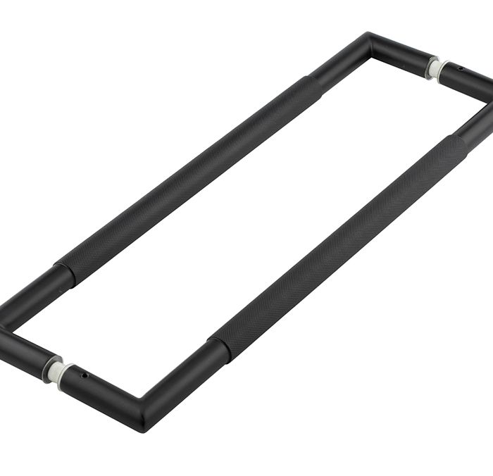 Frelan Hardware Mitred Knurled Pull Handle, Back To Back Fixing, Matt Black – JMB9 (sold in pairs)
