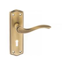 Atlantic Warwick Old English Door Handles On Backplate, Antique Brass – OE178AB (sold in pairs)
