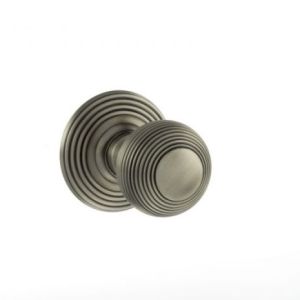 Atlantic Old English Ripon Solid Brass Reeded Mortice Knob, Matt Gun Metal – OE50RMKMBN (sold in pairs)