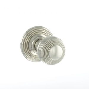 Atlantic Old English Ripon Solid Brass Reeded Mortice Knob, Polished Nickel – OE50RMKPN (sold in pairs)