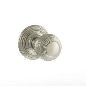 Atlantic Old English Ripon Solid Brass Reeded Mortice Knob, Satin Nickel – OE50RMKSN (sold in pairs)