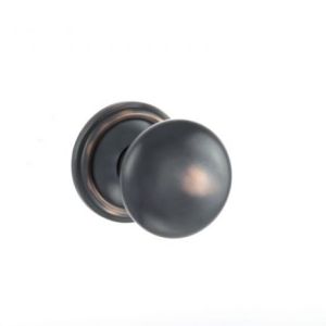 Atlantic Old English Harrogate Solid Brass Mushroom Mortice Knob, Antique Copper – OE58MMKAC (sold in pairs)