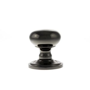 Atlantic Old English Harrogate Solid Brass Mushroom Mortice Knob, Black Nickel – OE58MMKBN