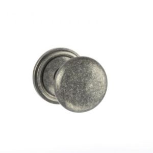 Atlantic Old English Harrogate Solid Brass Mushroom Mortice Knob, Distressed Silver – OE58MMKDS