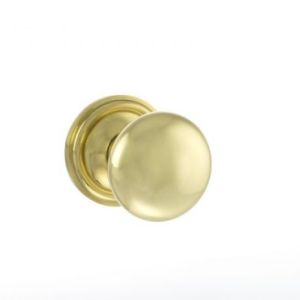 Atlantic Old English Harrogate Solid Brass Mushroom Mortice Knob, Polished Brass – OE58MMKPB (sold in pairs)