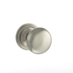 Atlantic Old English Harrogate Solid Brass Mushroom Mortice Knob, Satin Nickel – OE58MMKSN (sold in pairs)