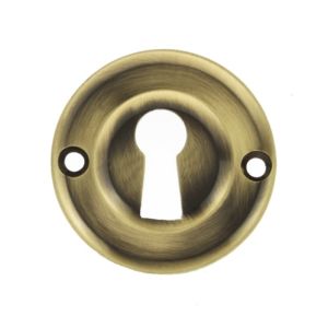 Atlantic Old English Solid Brass Standard Profile Round Escutcheon, Antique Brass – OERKEAB (sold in pairs)
