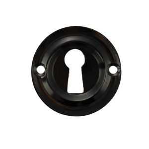 Atlantic Old English Solid Brass Standard Profile Round Escutcheon, Black Nickel – OERKEBN (sold in pairs)
