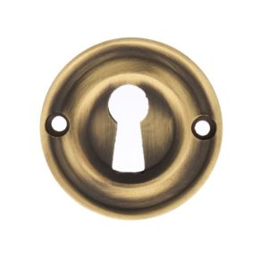 Atlantic Old English Solid Brass Standard Profile Round Escutcheon, Matt Antique Brass – OERKEMAB (sold in pairs)