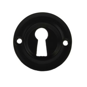 Atlantic Old English Solid Brass Standard Profile Round Escutcheon, Matt Black – OERKEMB (sold in pairs)
