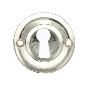Atlantic Old English Solid Brass Standard Profile Round Escutcheon, Polished Nickel – OERKEPN (sold in pairs)