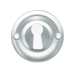 Atlantic Old English Solid Brass Standard Profile Round Escutcheon, Satin Chrome – OERKESC (sold in pairs)